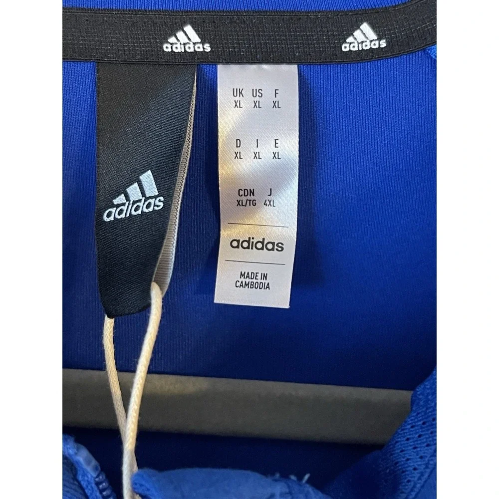 Men's XL NWT CF‎ Montreal Adidas 2024 Anthem Travel Raglan Full-Zip Jacket Blue